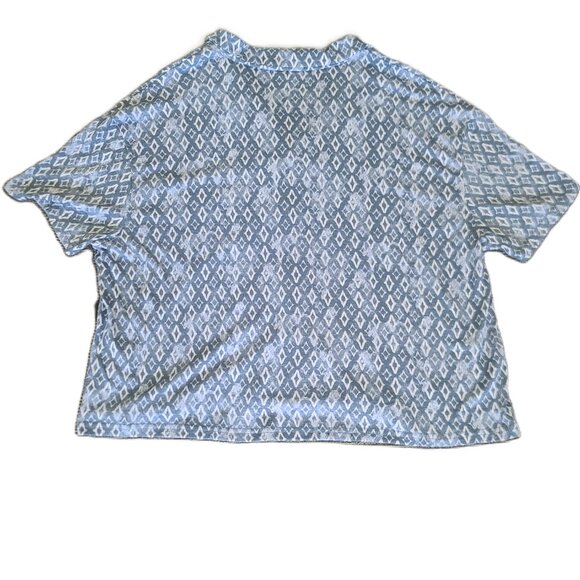 NWT TAHARI 2 Piece Matching Pajama Sleepwear Set XL Blue and White Top and Pants - Picture 4 of 16